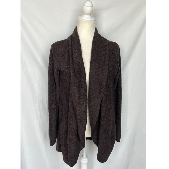 Barefoot Dreams CozyChic Lite Circle Cardi in Brown - Picture 1 of 14